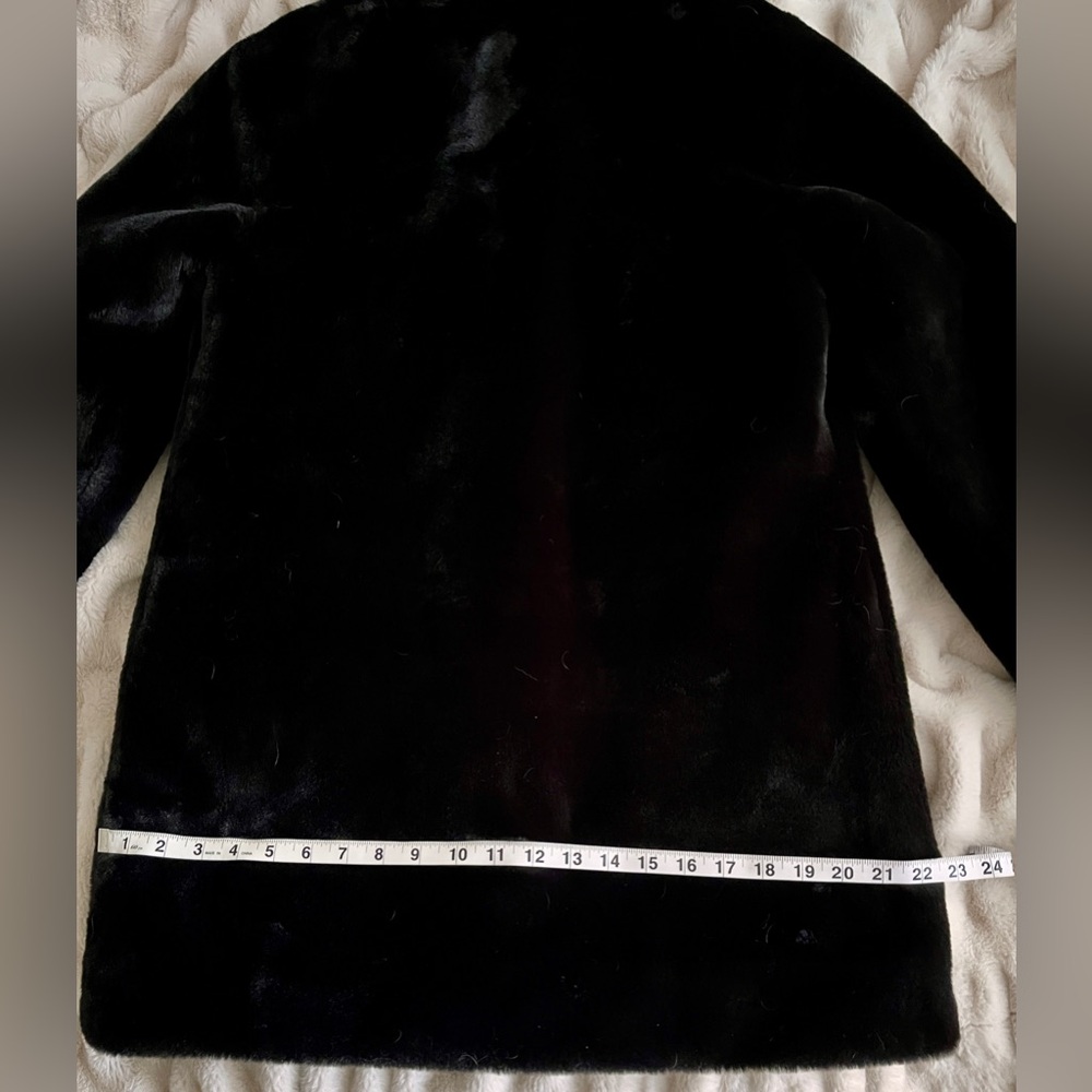 Faux Fur Hooded Coat in Deep Dark Brown - Picture 4 of 8